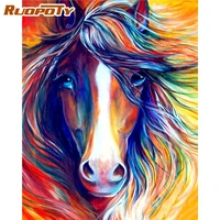ruopoty painting by numbers color horse animal paint by number handpainted diy framed on canvas home decor photo unique gift