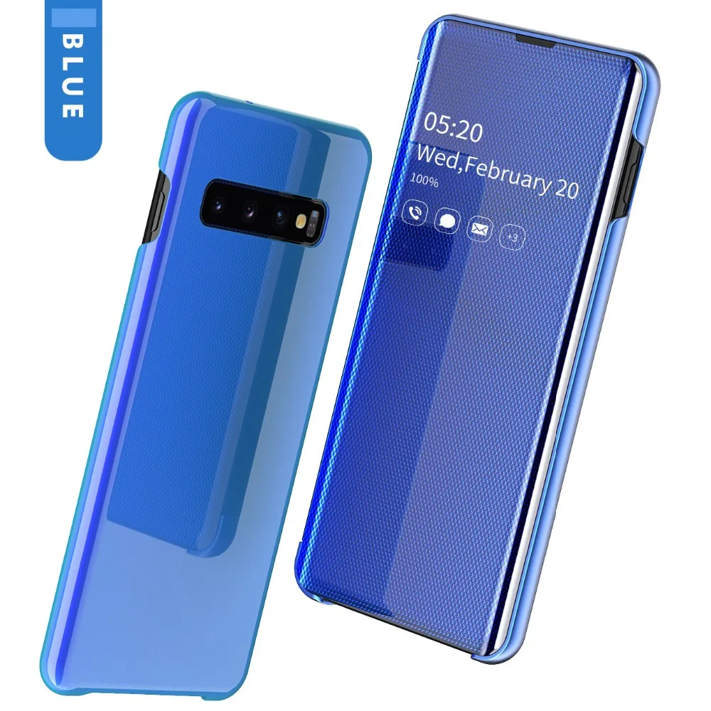 Умный зеркальный Чехол С Откидывающейся Крышкой для samsung Galaxy Note 10 S10 S8 S9 плюс S10e S7 Edge Note 8 9 A50 A30 A70 A7 оригинальная крышка