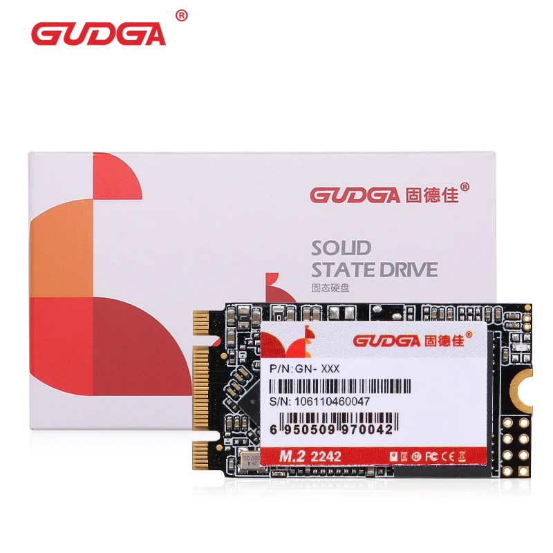 Внутренний твердотельный накопитель GUDGA SSD M2 Sata 2280 2242 64 Гб M.2 SATA3 ssd диск для