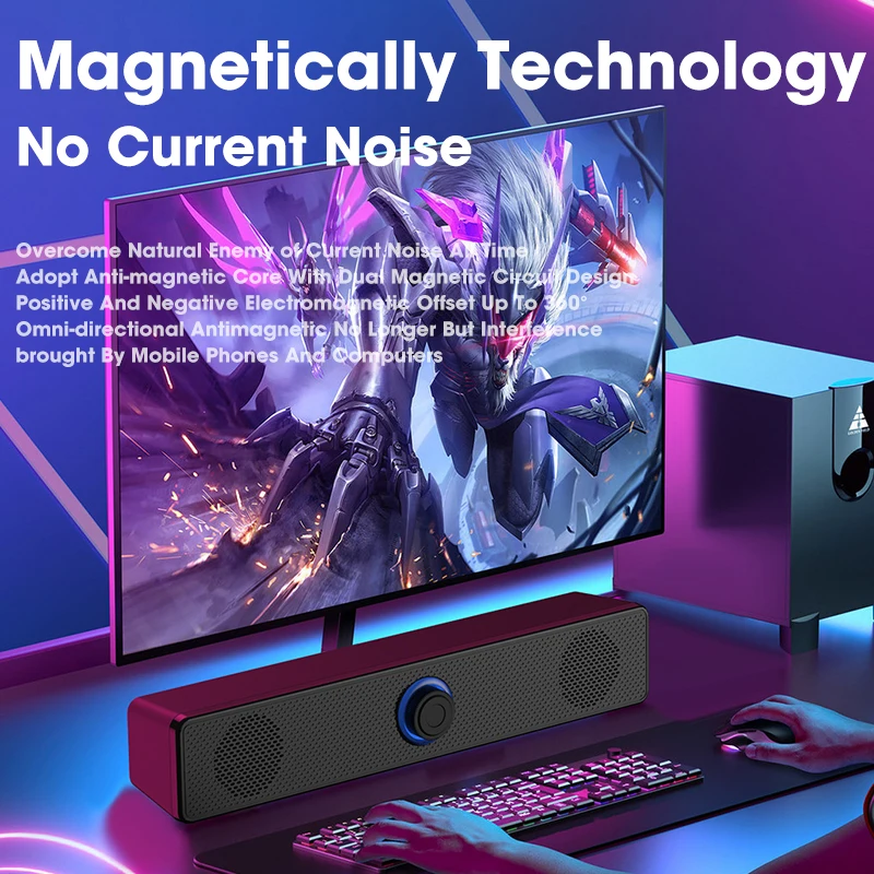 Динамики для компьютера 4D Surround Саундбар с Bluetooth и проводным сабвуфером звуковая