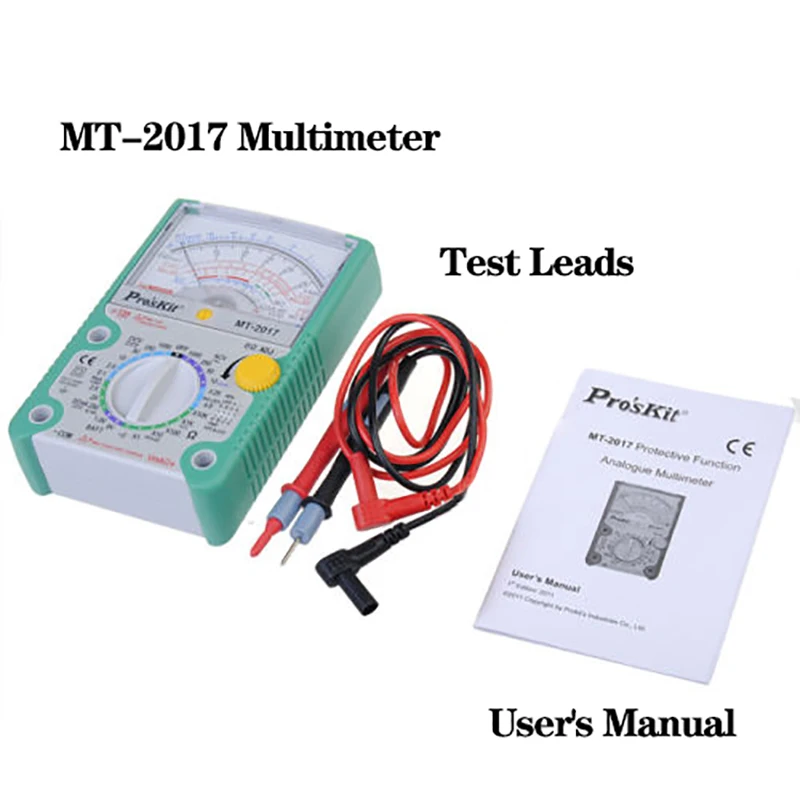 Pro'skit защитная функция аналоговый мультиметр безопасность профессиональный тестер напряжения Ток Сопротивление Емкость тестер метр