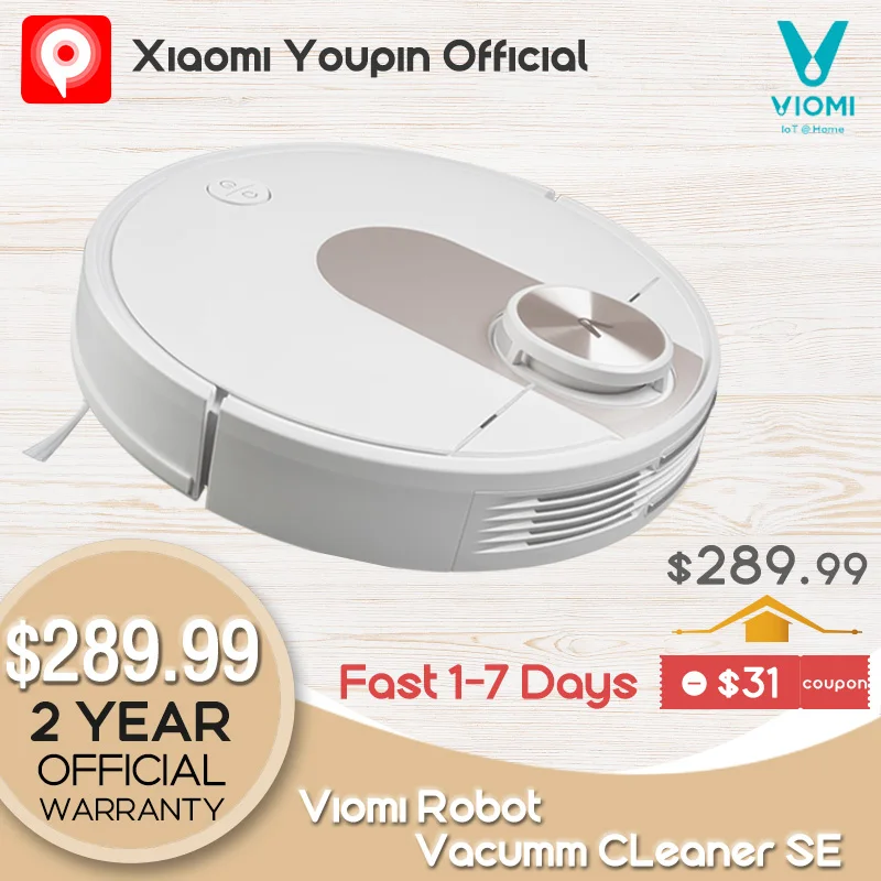 Робот пылесос YouPin VIOMI SE Mijia умная Электрическая Швабра Y типа с приложением для