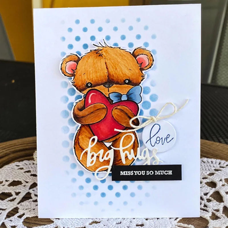 Большой обнимающий любит 2020 новый фон металлические высекальные штампы и Cordinating