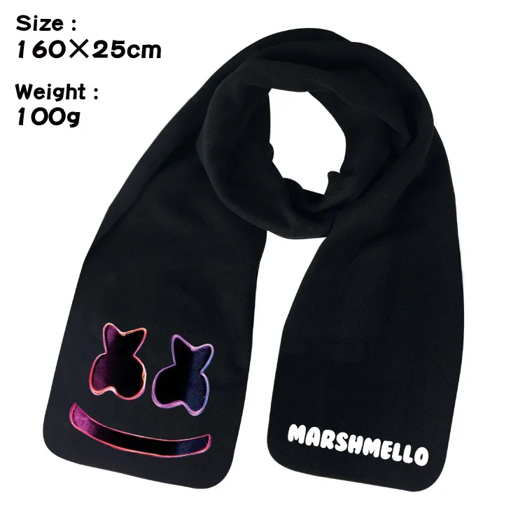 DJ Marshmello аксессуары для косплея аниме шарфы плед утолщение мягкий зимний теплый