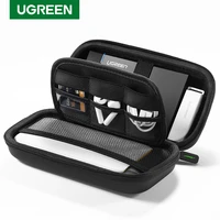 ugreen 2 5 hard disk case power bank box for u disk hard drive disk usb cable external storage earphone carrying ssd hdd case