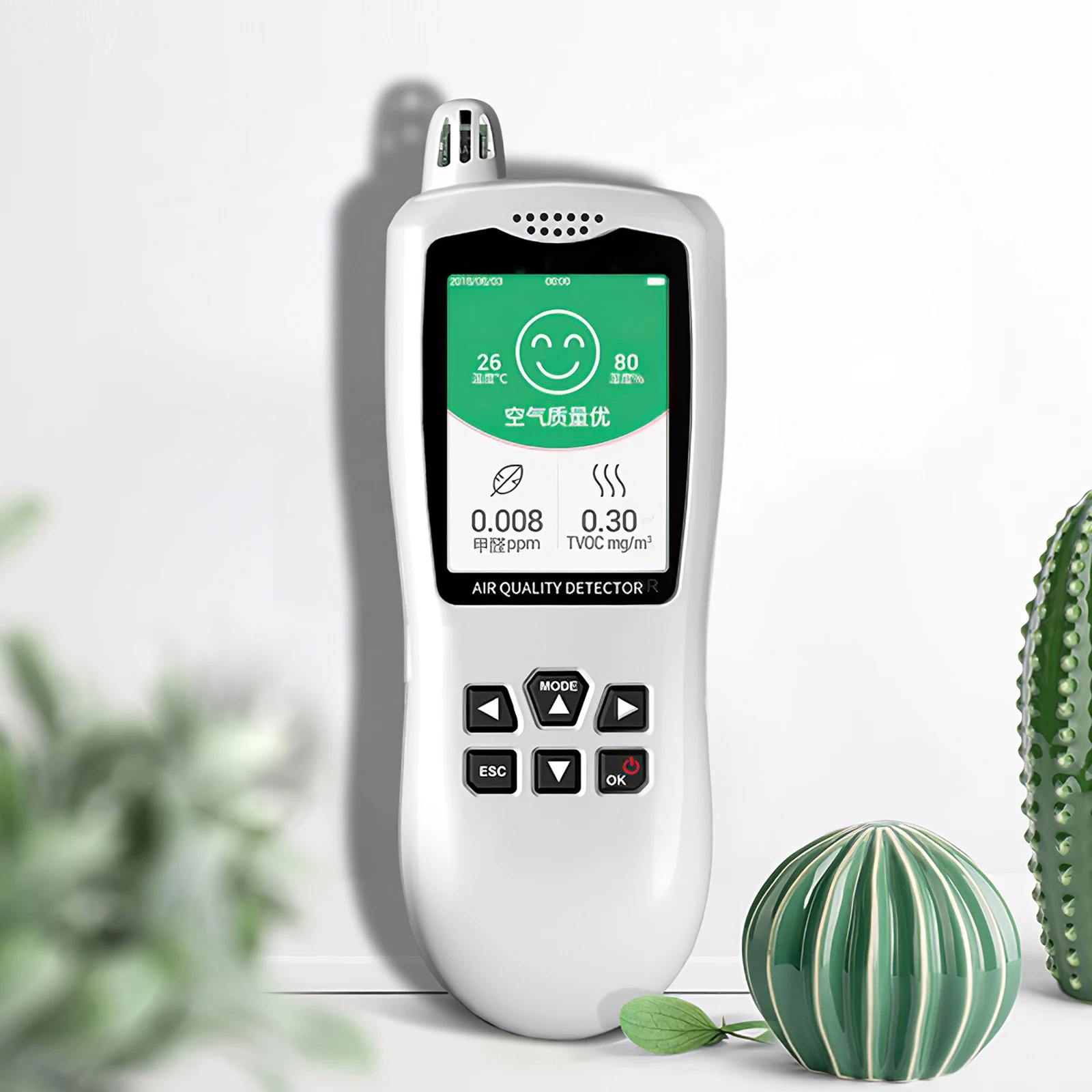 

Formaldehyde Detector High Accuracy Multifunctional Air Quality Monitor TVOC Temperature Humidity Monitor For Car Home