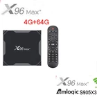 Dragon 3m plus X96 MAX PLUS 4 Гб + 64 Гб Amlogic s905x3 с BT 1000m lan 2,4g и 5g wifi