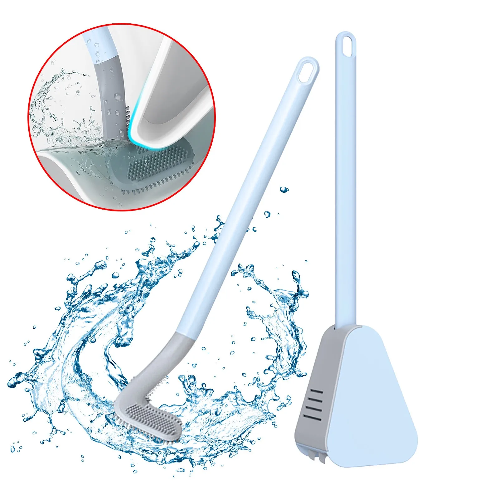 

Silicone Toilet Golf Brush No Dead Corners Household Wash Toilet Cleaning Soft Bristle Artifact Creative Bathroom Accessories#68