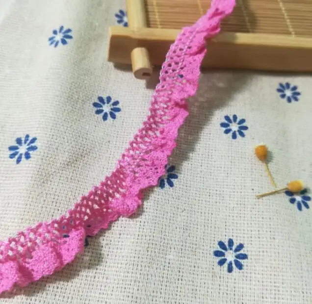 1 ярдов гипюр красного и розового цвета с кружевной лентой эластичные тесьмовые