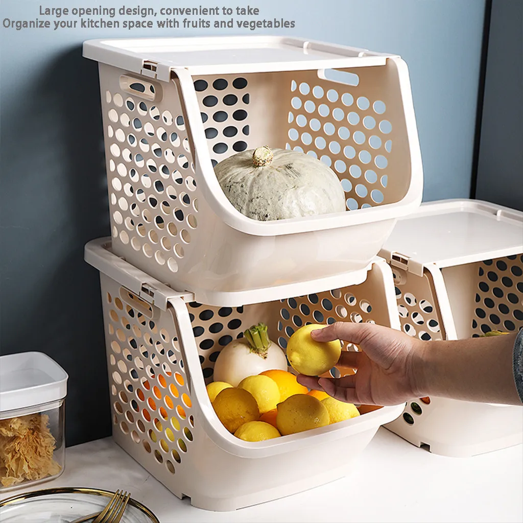 Large storage basket Fruit And Vegetable Basket Storage Basket Thickening Kitchen Bedroom panier de rangement