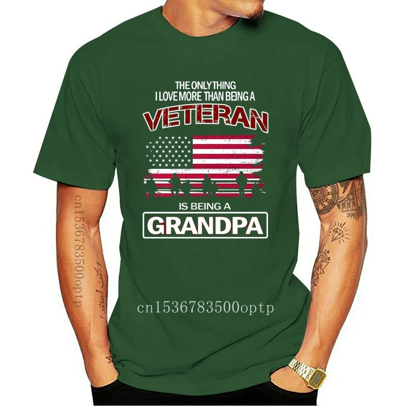 New Mens best tshirt for veteran grandpa