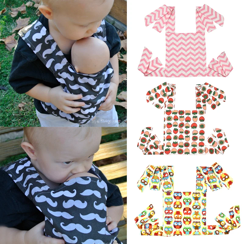 Baby Kids Doll Carrier Sling Toy For Children Play House Backpack Dolls Carrier Cartoon Animal Kids Front Back Carrier