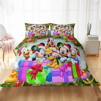 3d christmas minnie mickey bedding set home textiles bedroom queen king size children couple student bed set duvet cover set