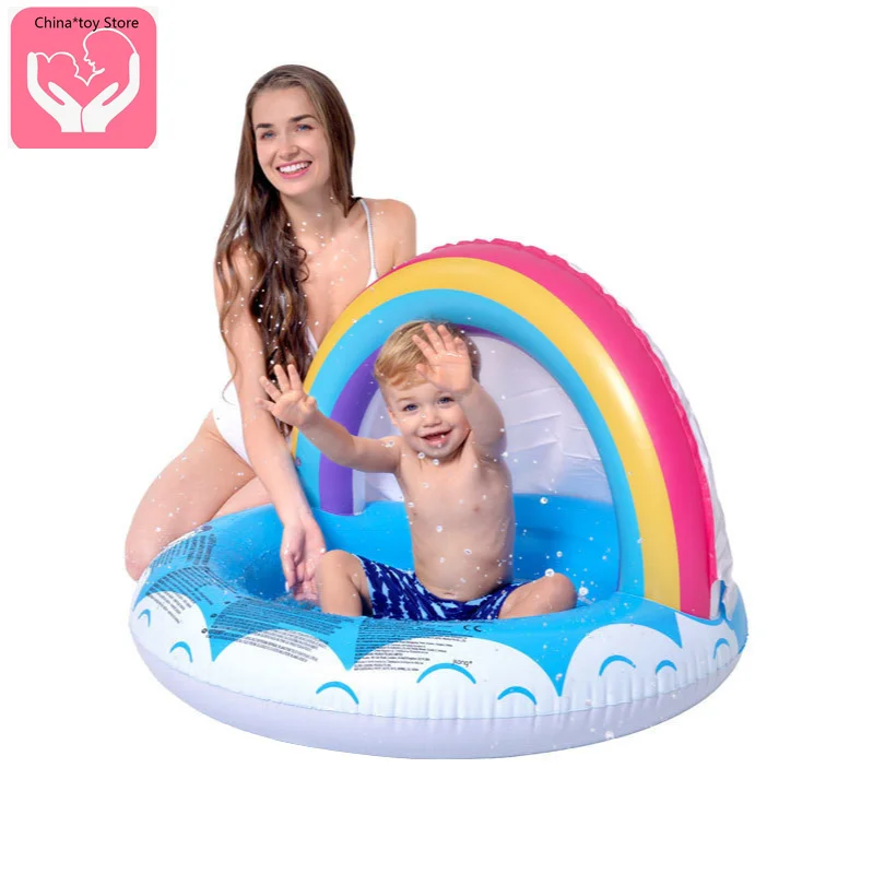 New Cartoon Inflatable Baby Water Basin Ocean Ball Pool Children Bath Toys Pool Parent-child Toys PVC Inflatable Pool