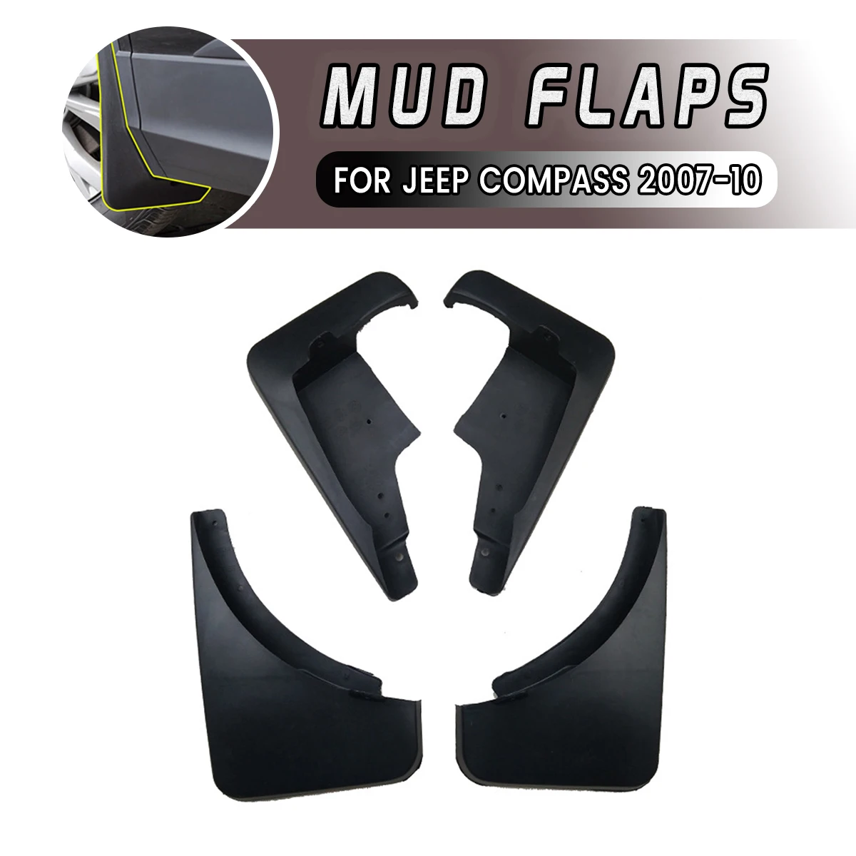 

Брызговики переднего и заднего стандарта для JEEP 2007-2010 с компасом