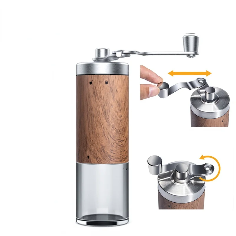 

Manual Coffee Grinder Stainless Steel Coffee Bean Burr Mill Hand Crank Kitchen Tool Accessories