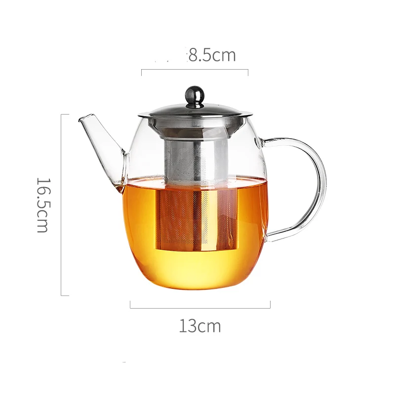 Стеклянный чайник высококачественный термостойкий стеклянный чайный сервиз с