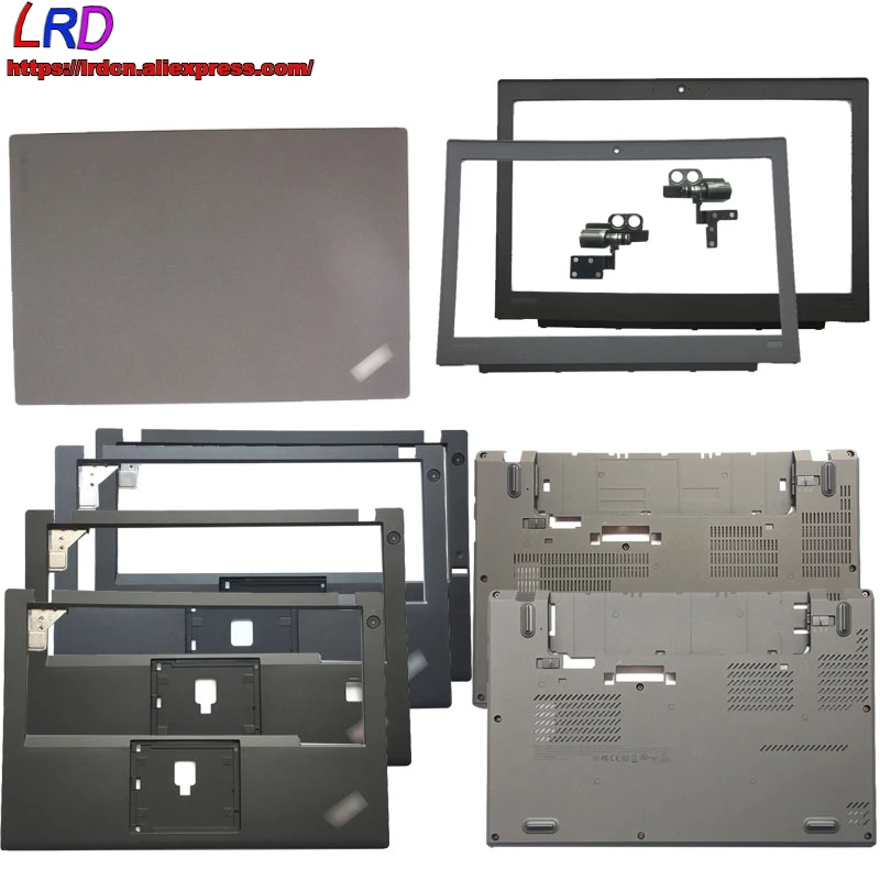 

LCD Rear Cover Screen Front Frame Bezel Palmrest Upper Case Base Bottom Lower and Hinge for Lenovo Thinkpad X260 X270 Laptop