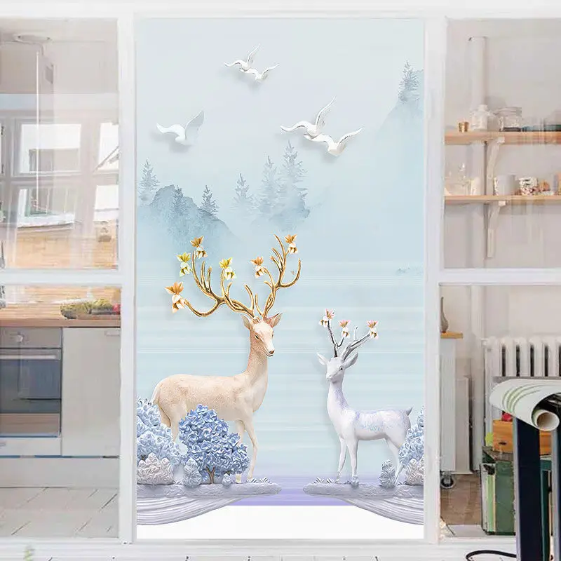 1 рулон ванная комната стеклянные наклейки туалет светильник полупрозрачный