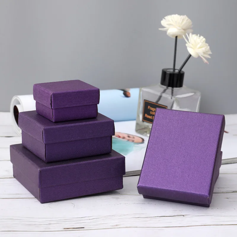 

Pink Storage Jewelry Box Necklace Earrings Engagement Ring for Earring Necklace Bracelet Display Gift Box Packaging Bags 7colors