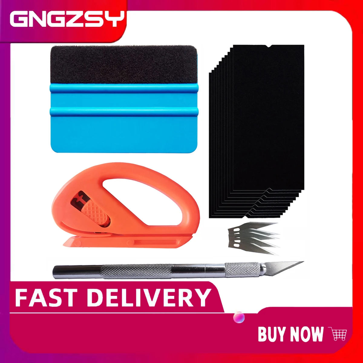 Автомобильный виниловый скребок для пленки запасной войлок безопасный резак нож