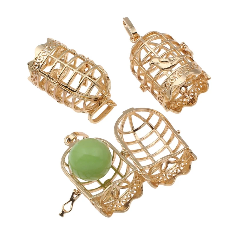 Изысканная птичья клетка Арома диффузор ожерелье Открытый Модный медальон кулон