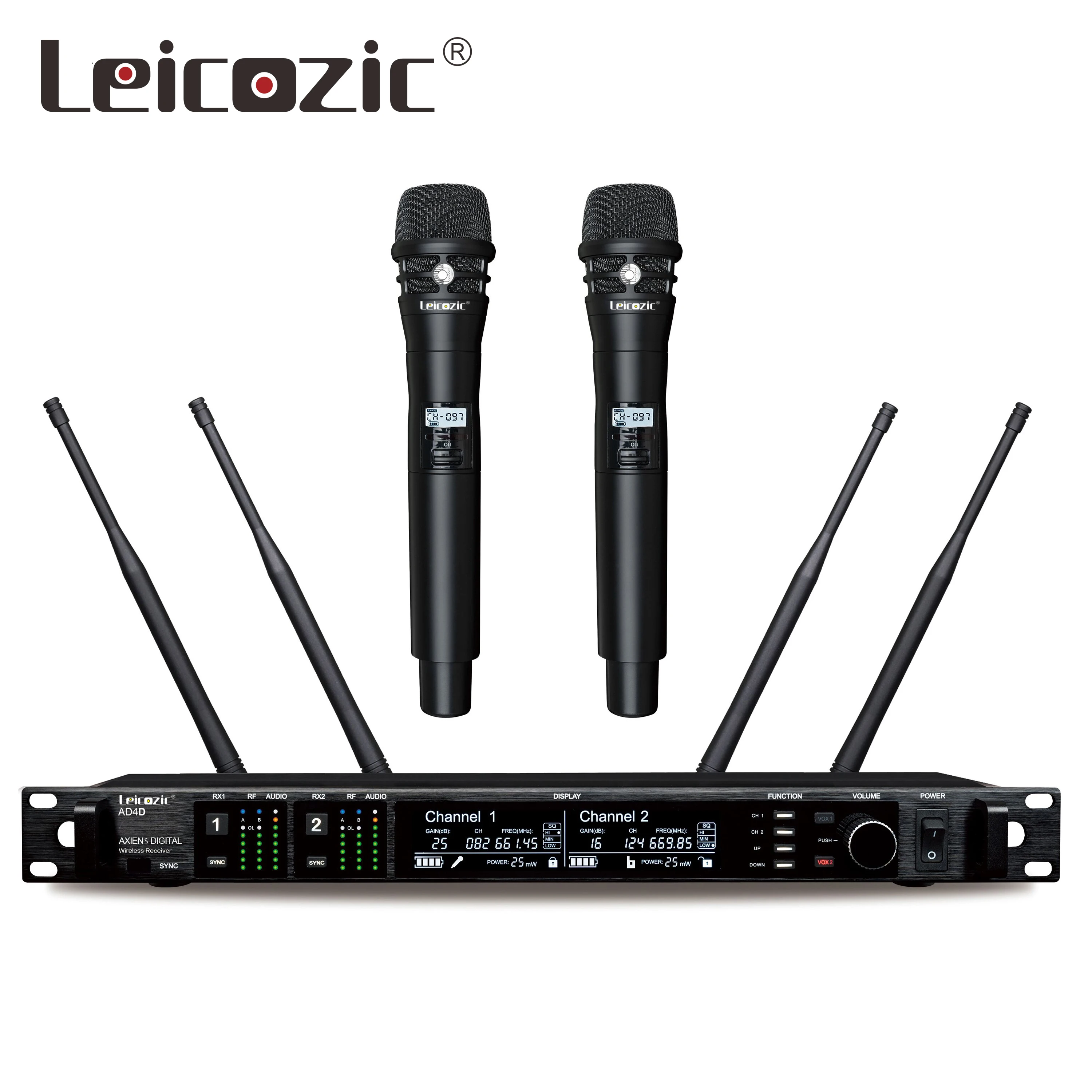 Leicozic AD4D True Diversity беспроводной микрофон UHF сценический цифровой микрофон с отворотом микрофон/гарнитура микрофон/ручной микрофон 645-695 МГц