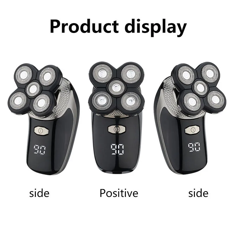 

NEW 5 in 1 Multifunction Electric Head Shaver Men's Razor Cordless Hair Clipper Trimmer 5D Rechargeable Bald Head Shaver
