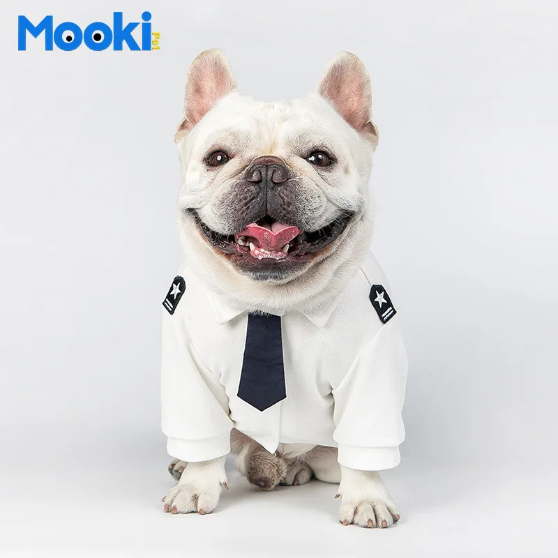 

Mooki Pet Cat Dog Clothes Pets Cats Dogs Shirt Tie Uniform For Dogs of Small Breeds French Bulldog Chihuahua Suit for Dog Sphinx