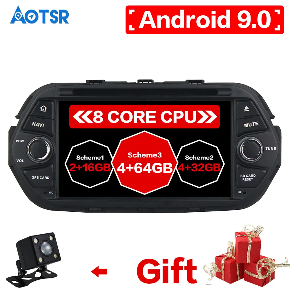 AOTSR 7 &quotAndroid 9 0 автомобильный стерео gps для Fiat Tipo Egea Dodge Neon 2015 2016 2017 2018 Радио DVD WiFi