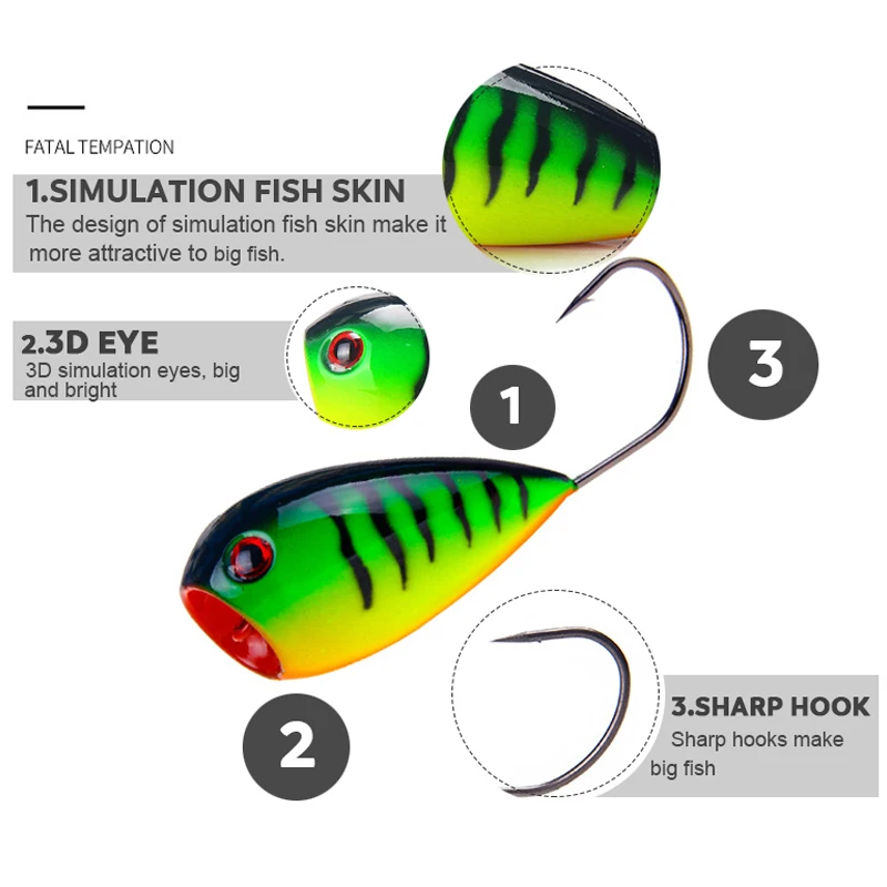 13 г 8 см Поппер рыболовные приманки жесткие Topwater Щука воблеры снасти