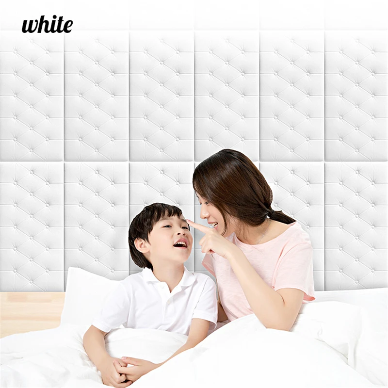 

3D Flower Wall Stickers Modern Design Foam Thicken Self-adhesive Stickers Wallpaper for Bedroom Living Room Background Decor