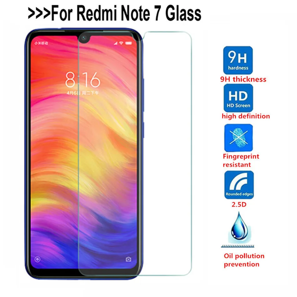 Закаленное стекло для Xiaomi Redmi Note 7 5 6A 8 Pro mi 9 A2 защитное на note Hard 9H|Защитные стёкла и плёнки телефонов| |