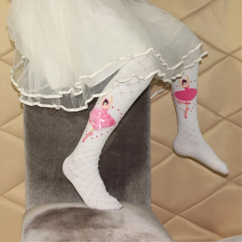 Милые детские чулки с цветами колготки для балета девочек принцесса красивых