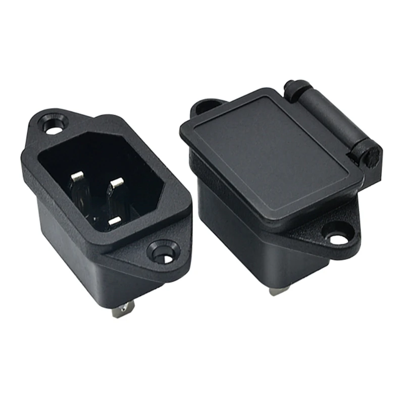 

1pc AC 250V 10A IEC320 C14 3 Pin Male Power Cord Inlet Socket