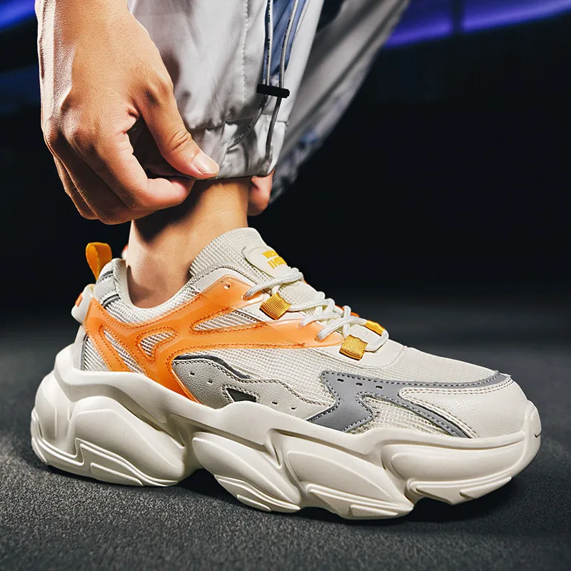 

Ventilation Men's Sneaker Casual Sneakers 2021 Men Shoes Light Man Luxury Brand Designer Personality Thick Bottom Antiskid