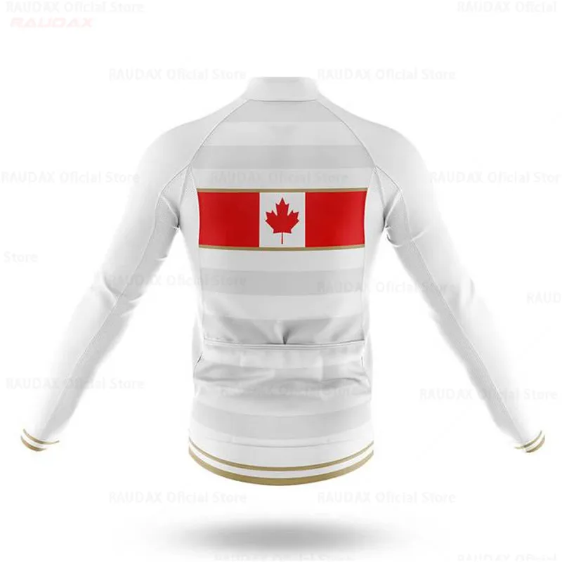 

Canada Spring/summer Road Cycling Jersey Mens Long Sleeve Sweats Mountain Racing Bicycle Clothing Maillot Ropa Ciclismo Hombre