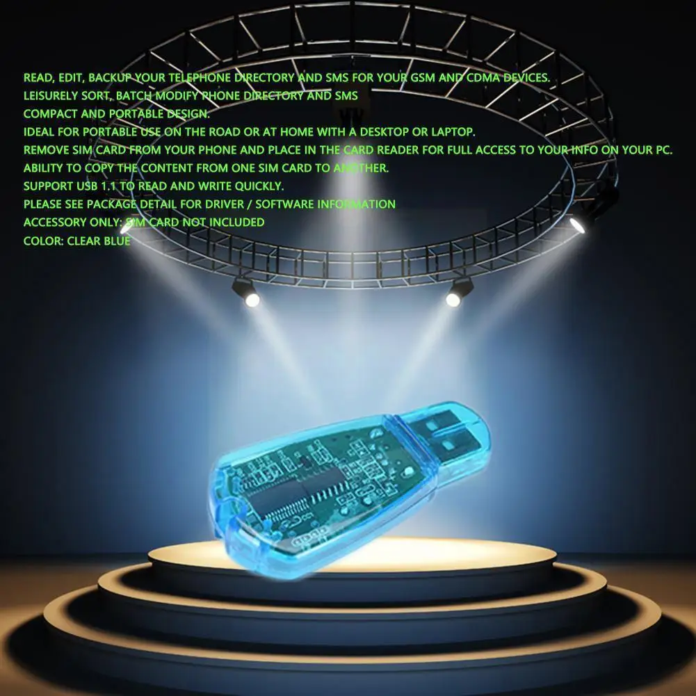 

1pcs USB SIM Card Reader SIM Card Copy GSM CDMA Cellphone Accessories Mobile Reader Phone D4D8