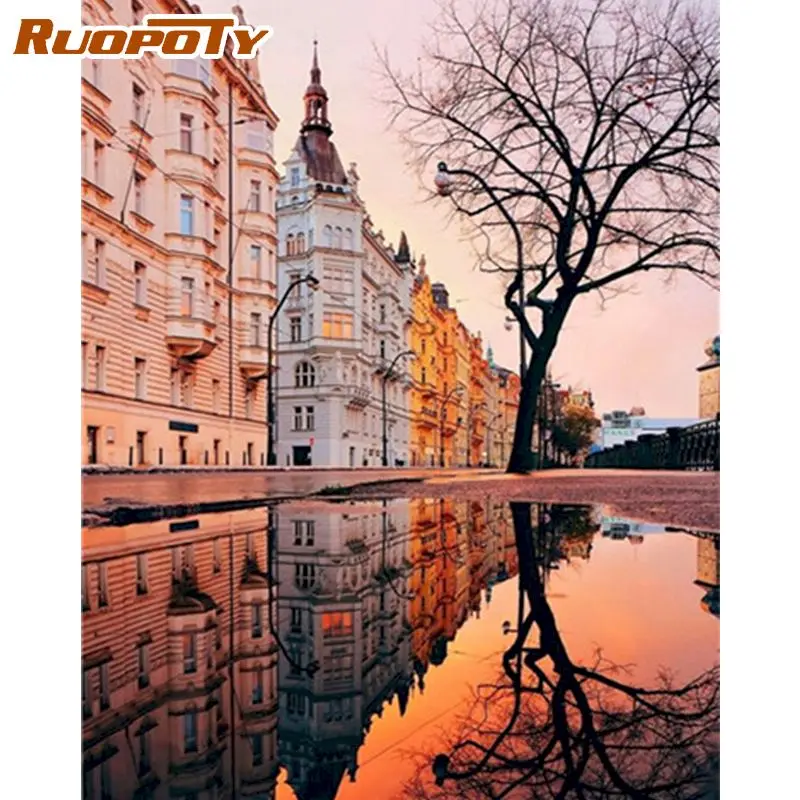 Краска RUOPOTY для дома отражение масла фотография взрослых уникальный подарок