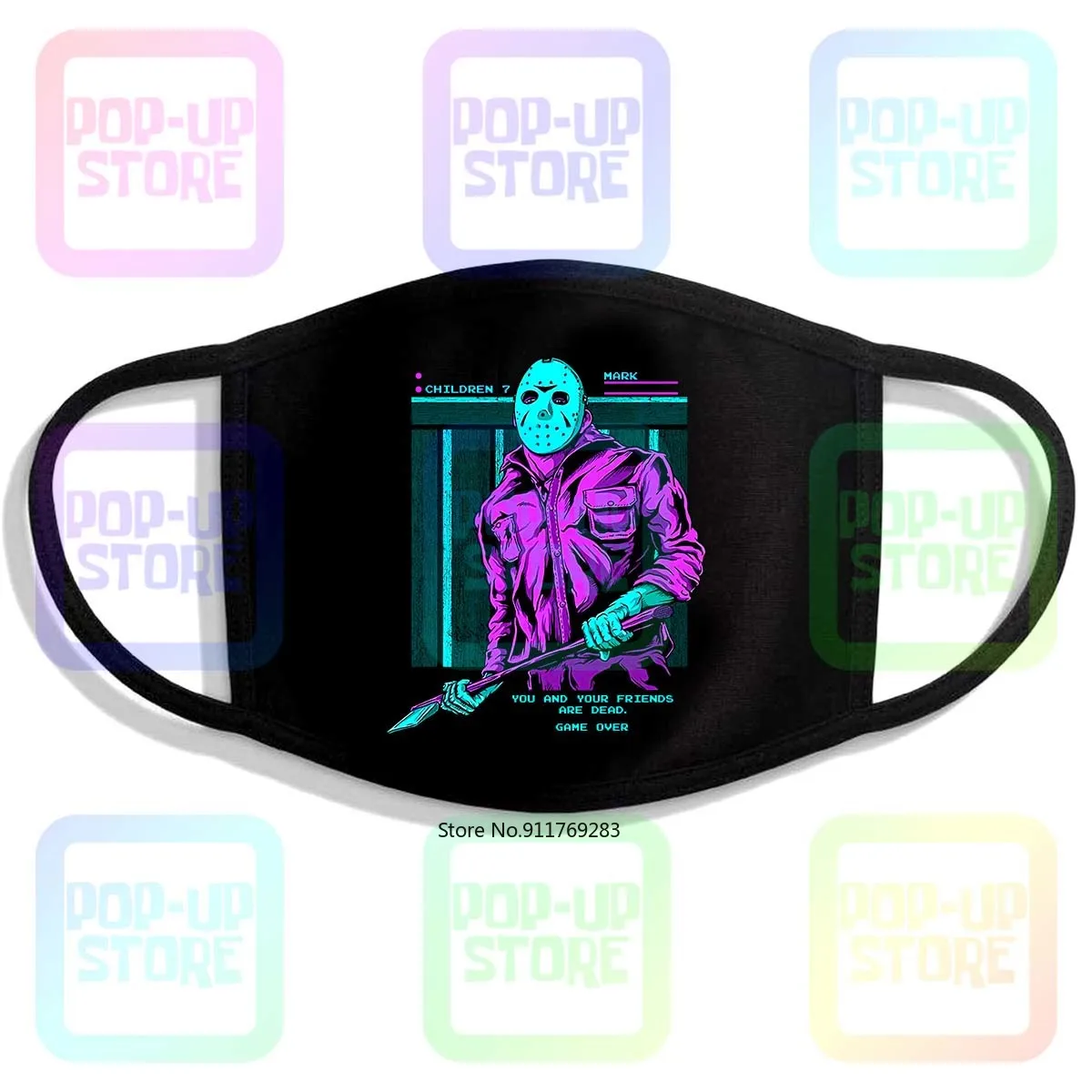 Пятница 13Th Ретро Джейсон рэш игры испуга тряпки Стиль средней длины с принтом