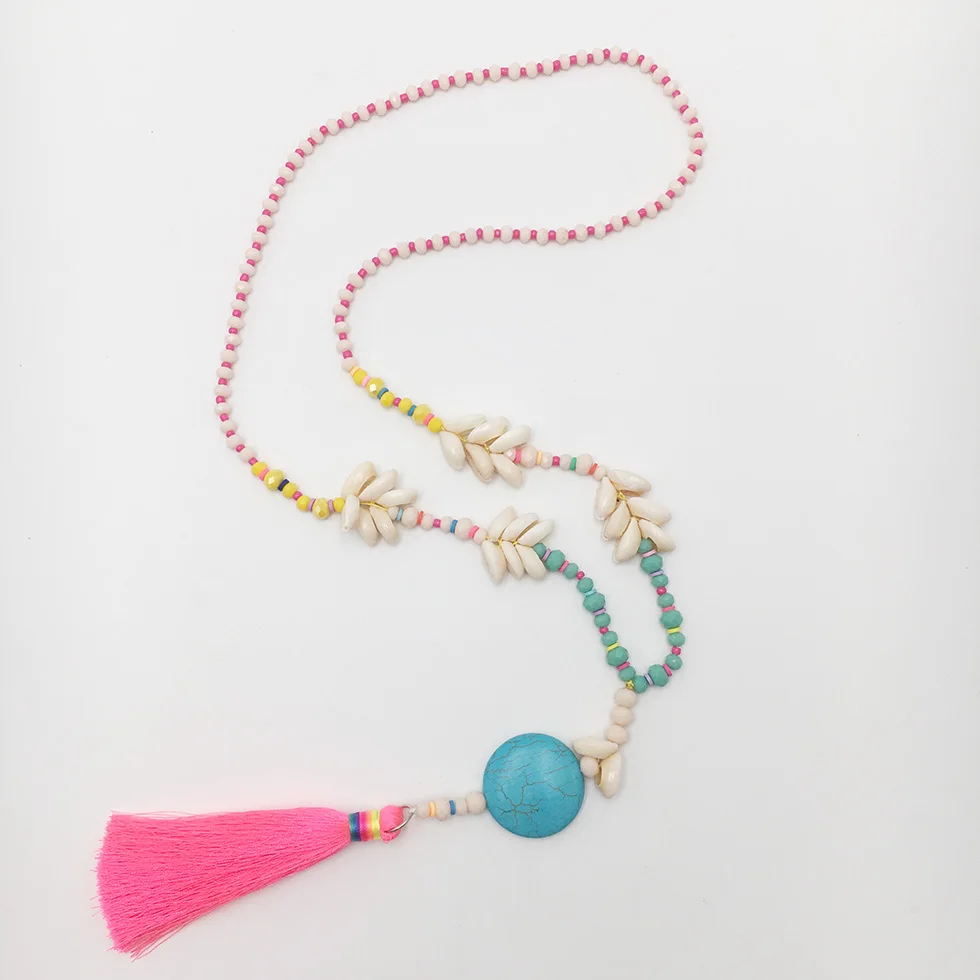 Новый Хрустальный корпус бусы ожерелье богемное Бохо мода кисточка ручной