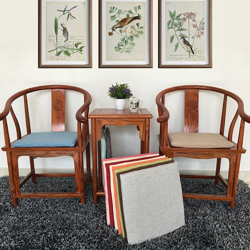 Губчатая Подушка утолщенная подушка из хлопка и льна китайская для стула