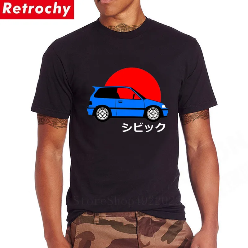 Японский стиль JDM Civic EF Enthusiast футболка мужская мода GTR Booty тройники