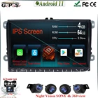 Автомагнитола для VWVolkswagenGolfPoloTiguanPassatb7b6leonSkodaOctavia, радиоприемник Android 11, GPS, мультимедийный плеер для авто