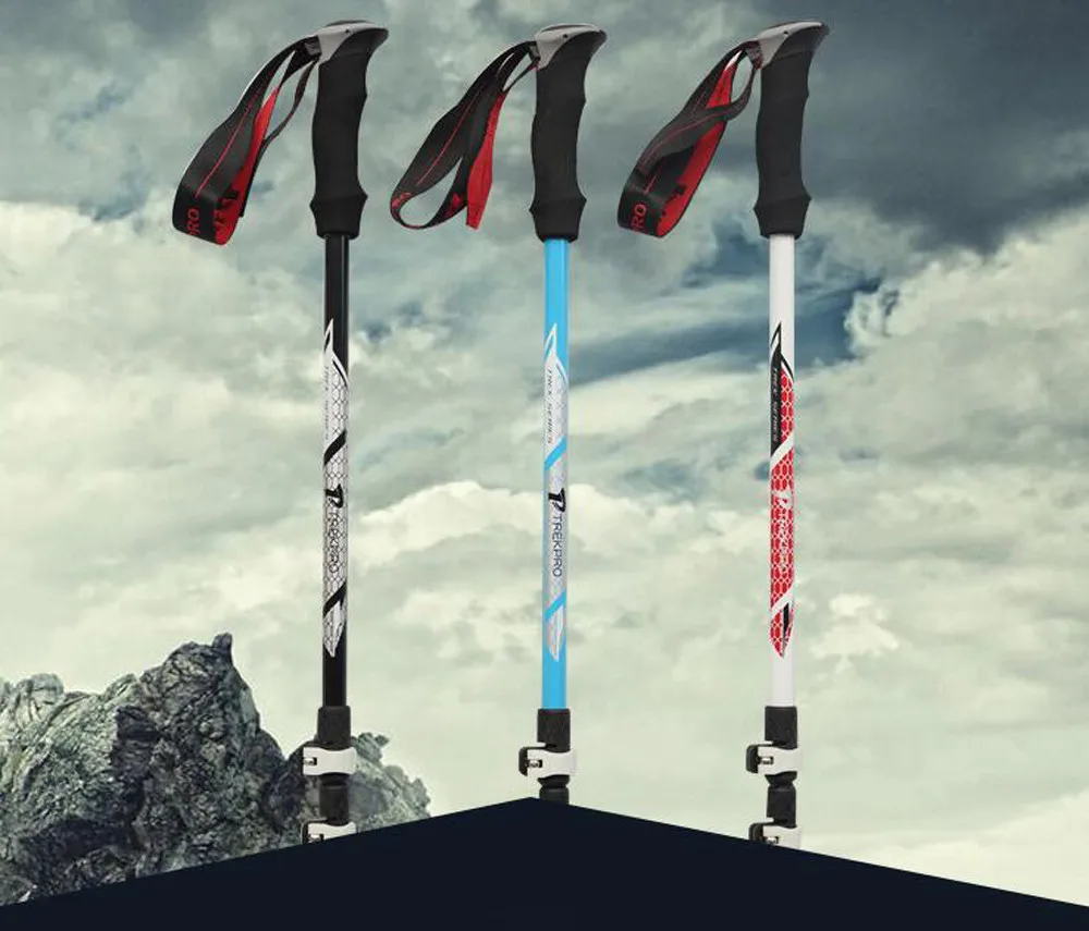 

pc Fiber Stick Nordic Quality 198 Light Hiking Senderismo Telescopic Carbon Top Walking Poles Crutch Alpenstock Trekking per g p