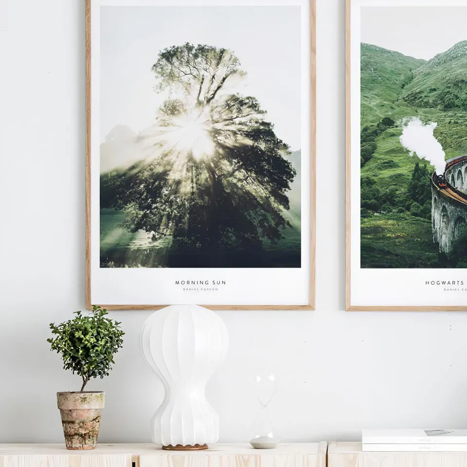 Скандинавские цветы плакат пейзаж настенная живопись природа холст