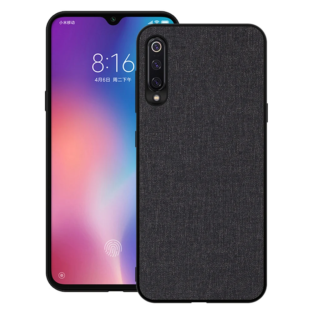 Ретро тканевый чехол для Xiaomi mi x 3 Red Note 6 Pro тканевая текстура мягкий ТПУ бампер