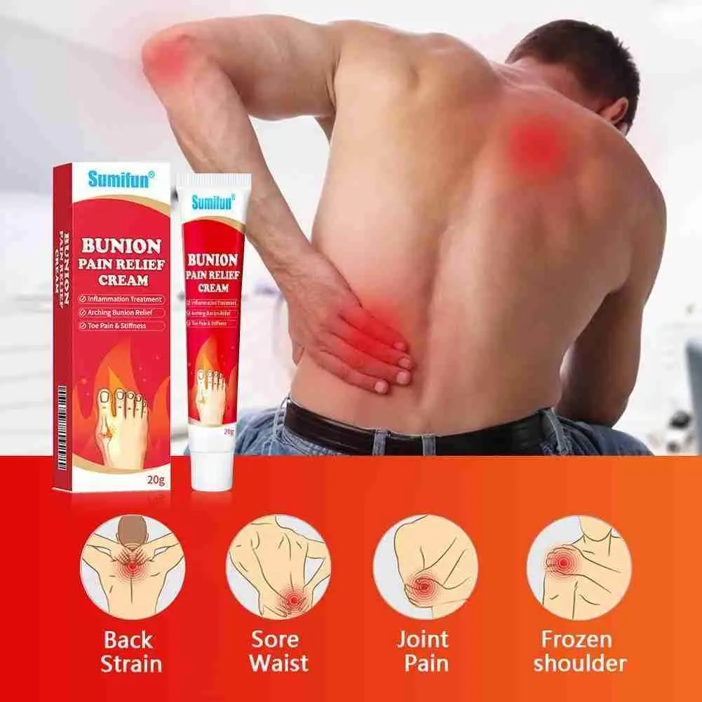 

1pc Bunion Pain Relief Ointment Joint Toe Pain Relief Stiffness Inflammation Treatment Arching Bunion Pain Relief Cream 20g