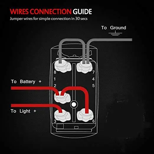 12-24V Car DOCK LIGHTS STEREO 12V 20A Toggle Rocker Switch Blue LED Light 5Pin ON OFF | Автомобили и мотоциклы