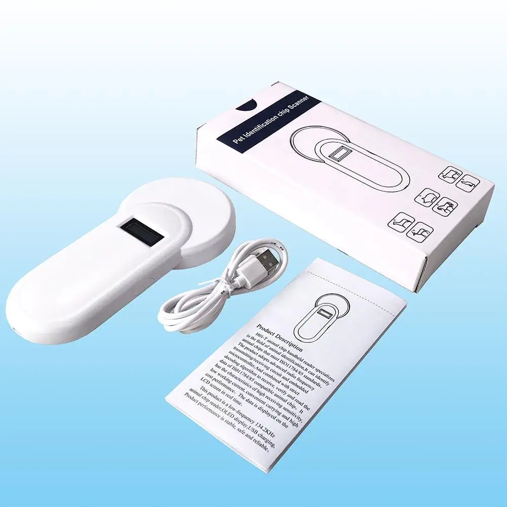 

Digital Scanner Pet ID Reader Animal Chip USB Rechargeable Microchip Handheld Identification General Application for Cat Dog